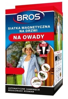 Moskitiera BROS Na Drzwi Magnet. 100x220 Czarna