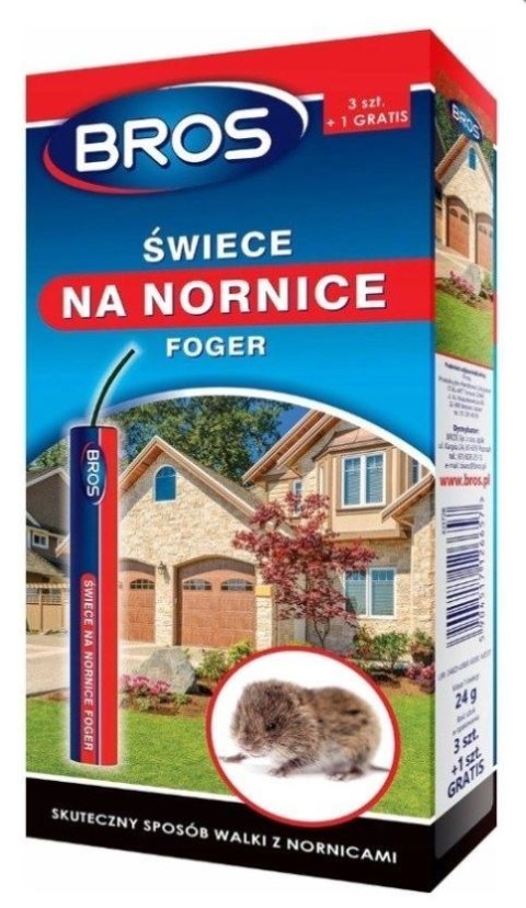 Świece Odstraszające Nornice FOGER 3szt BROS (R)