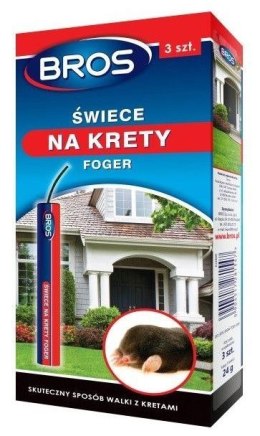 Świece Odstraszające na Krety FOGER 3szt BROS (R)