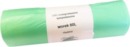 Worki Na Śmieci BIO Degradowalne 60L Zielone 15szt