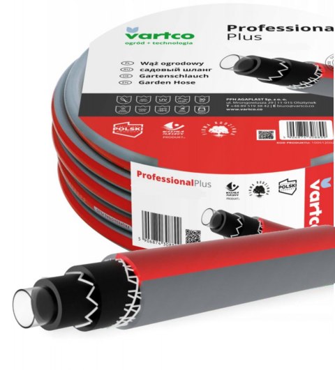 Wąż Ogrodowy 3/4" 50mb 6-Warstwowy PROFESSIONAL PLUS Vartco