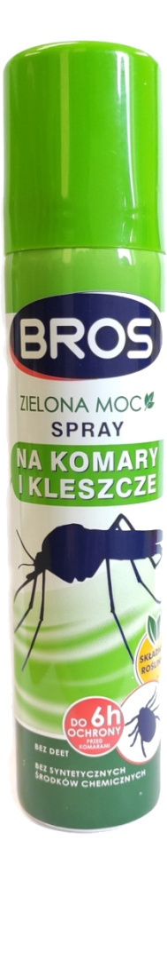 Bros Zielona moc spray na komary i kleszcze 90ml