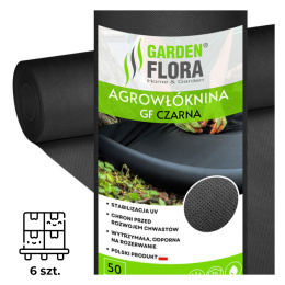 Agrowłóknina Agro GF Czarna UV P-50 1,6mx500m - 6 szt