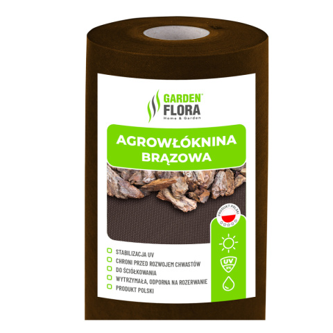 Agrowłóknina Brązowa 50g/m² UV 0,8m x 50mb